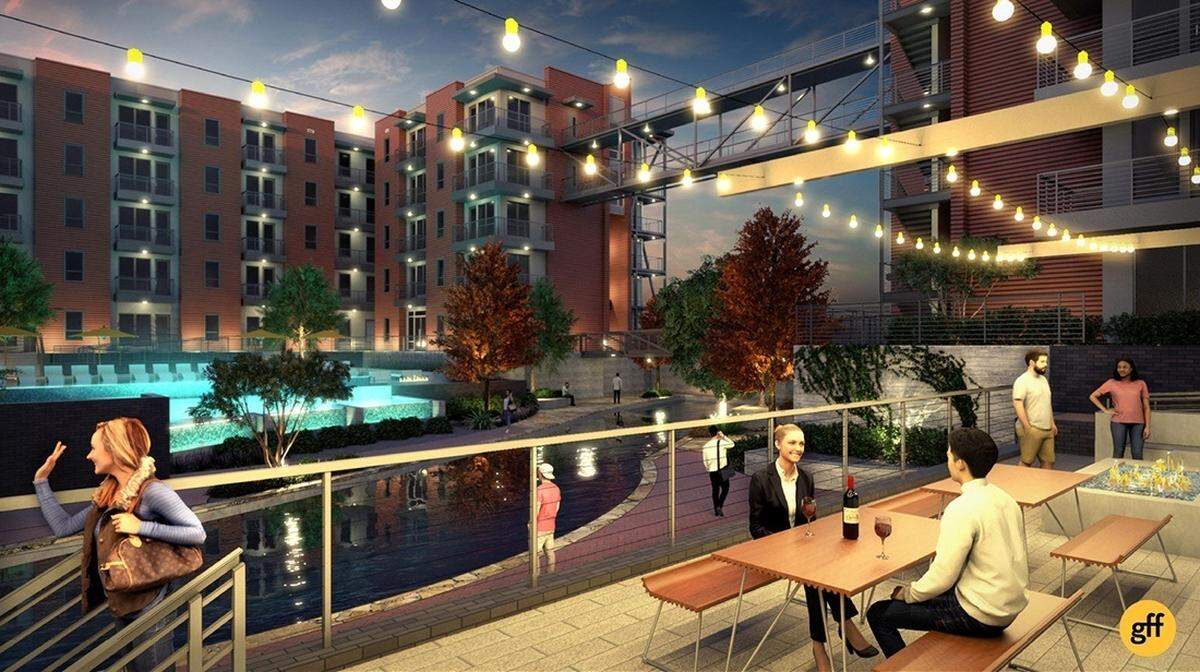 Artist rendering of Panther Island gathering spot.