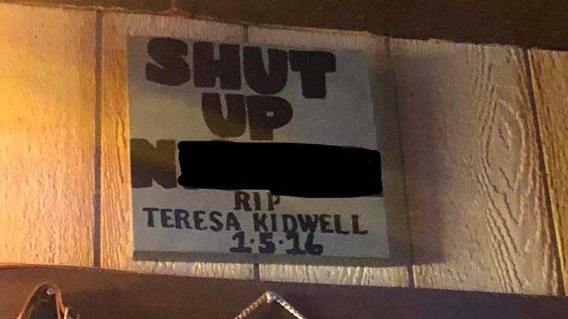 A patron at Jim's Rodeo Tavern in north Fort Worth posted a photo of a sign inside the bar with a racial slur written on it to Facebook on April 16.