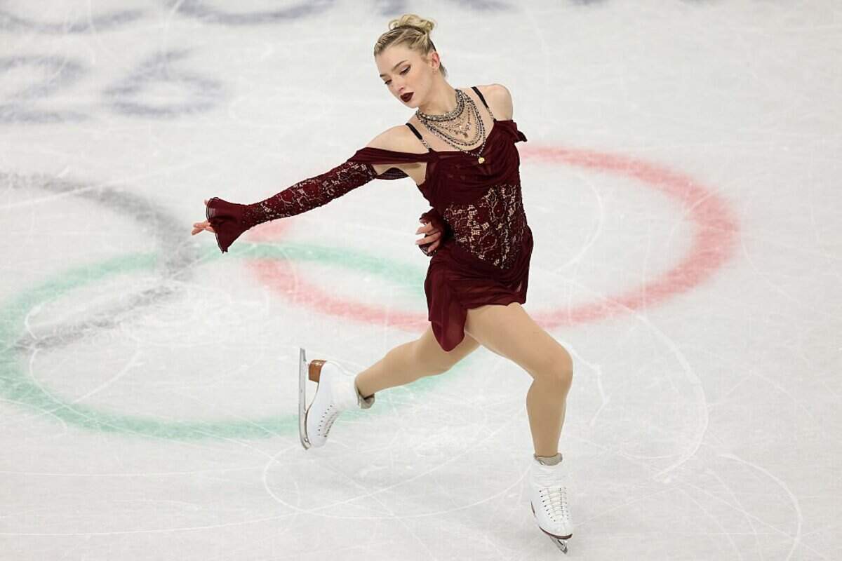 MILAN, ITALY - FEBRUARY 17: Amber Glenn of Team United States competes during the Women's Single Skating - Short Program on day eleven of the Milano Cortina 2026 Winter Olympic games at Milano Ice Skating Arena on February 17, 2026 in Milan, Italy. (Photo by Matthew Stockman/Getty Images)
