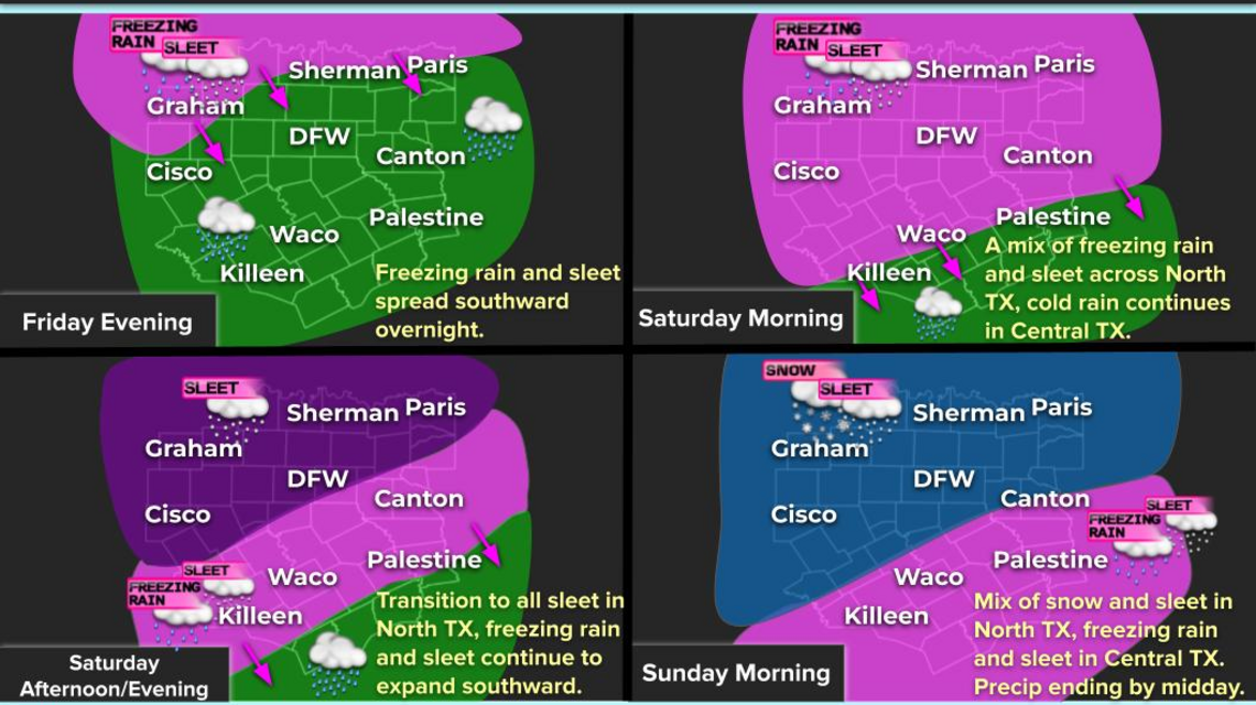 The winter storm forecast for Fort Worth has slightly changed. Here’s what’s new