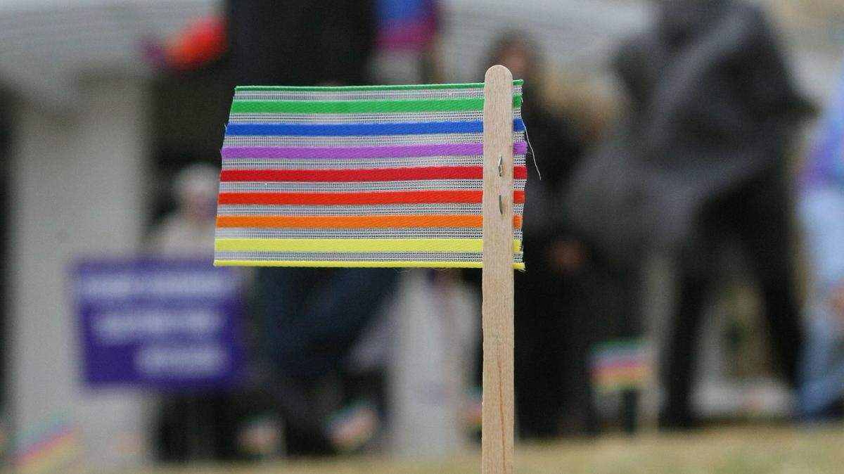 The applicant for Fort Worth’s only LGBTQ+ history marker plans to resubmit plans in 2026. Here, Gay Pride flags are planted at TCU in this file photo. 