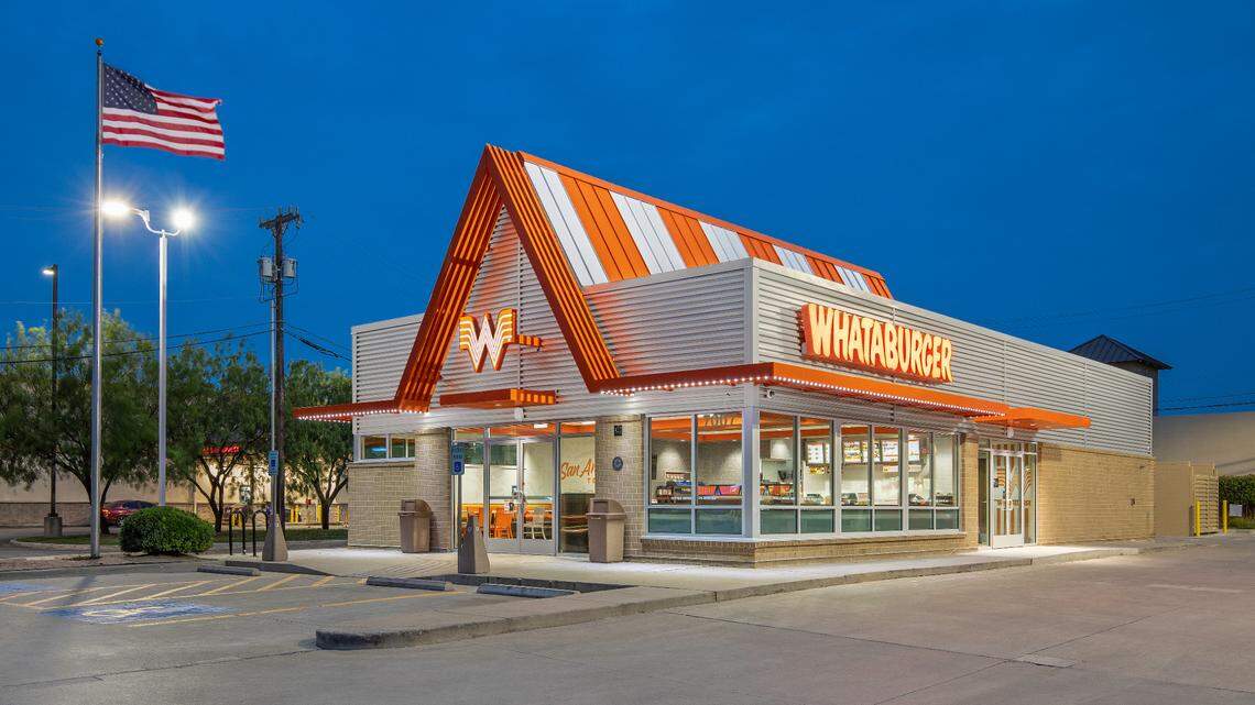 An example of the new design language for Whataburger restaurants, which the Texas-based fast-food chain started rolling out in 2020.