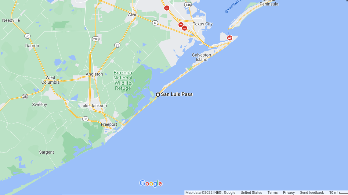 The teen was last seen fishing by the San Luis Pass Bridge, according to Coast Guard officials.