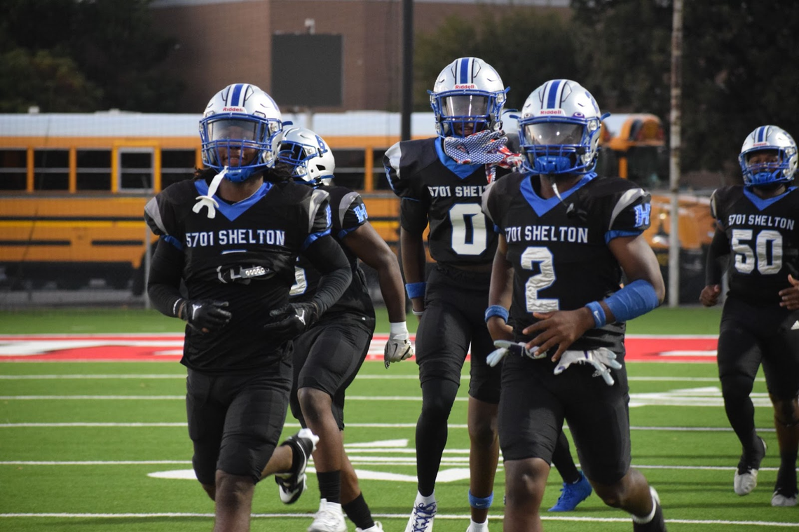 Eastern Hills runs onto the field before a game against Western Hills on Sept. 26 at Scarborough-Handley Field in Fort Worth. Eastern Hills won 34-28.