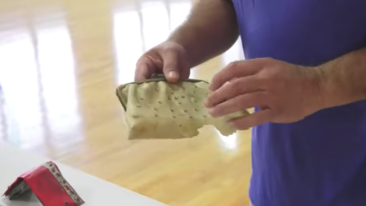 A purse — and its belongings — was uncovered in the renovation of the old League City School building in Texas.