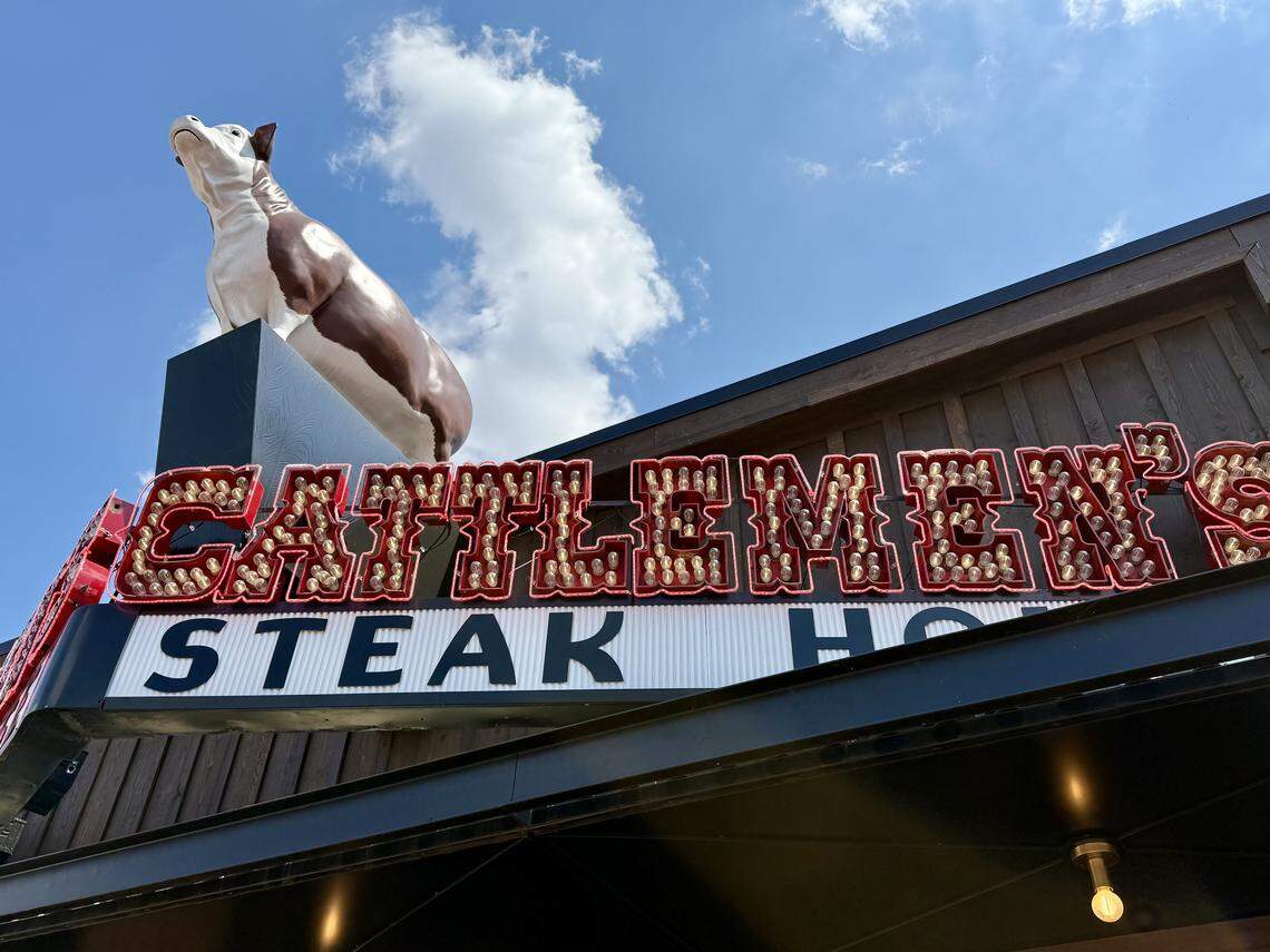 Cattlemen’s Steak House in Fort Worth has expanded dining and bar rooms, a large patio and will add a private club, seen Sept. 16, 2025.