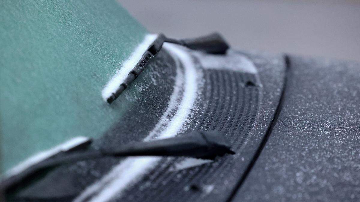 Icy precipitation gathers on a vehicles windshield on Tuesday morning, January 31, 2023, in Fort Worth. The winter storm warning is extended through 6 a.m. Thursday and freezing rain is expected most of Tuesday and Wednesday, officials said.