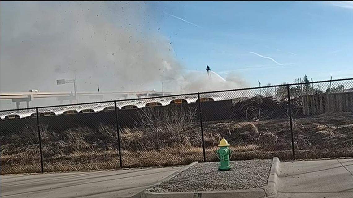 A fire caused an explosion at a Dallas commercial facility storing compressed natural gas vehicles, Dallas firefighters said.
