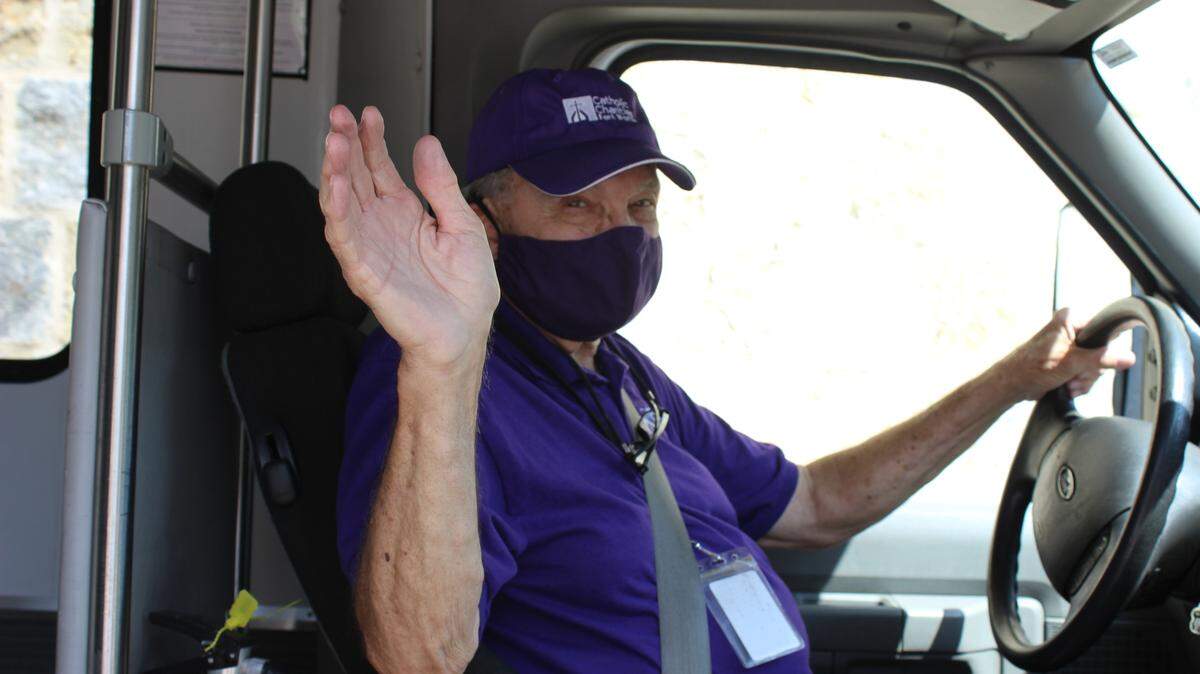 Carey Rector is a driver for the Catholic Charities of Fort Worth transportation program, which provides rides to Tarrant County residents.