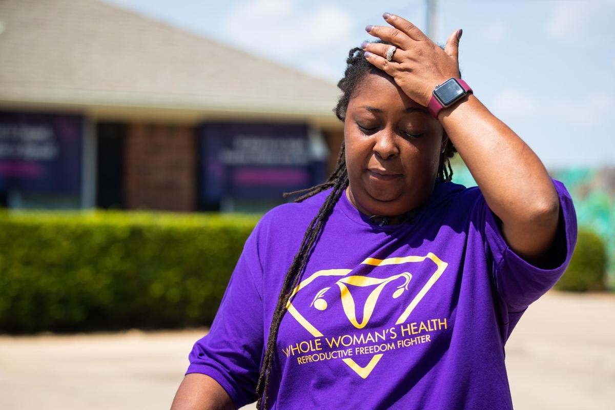 Marva Sadler, senior director of Whole Woman’s Health of Fort Worth, worked until almost midnight to provide services before the new abortion law went into effect Sept 1, 2021.