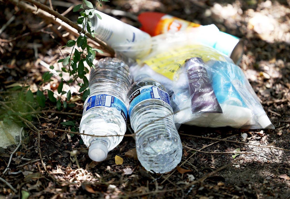Members of the DRC outreach team bring water, bug spray, sunscreen and toiletries with them in the summer months to hand out while doing their checks on camps of unsheltered individuals.