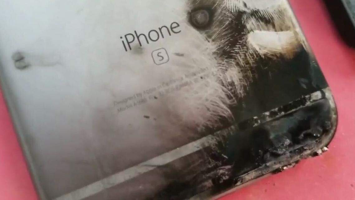 While James Clark managed to survive a lightning strike to the head, his phone did not.