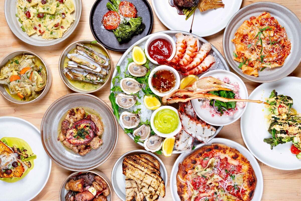 A fresh seafood platter and other items on il Modo Italian Restaurant’s new menu.