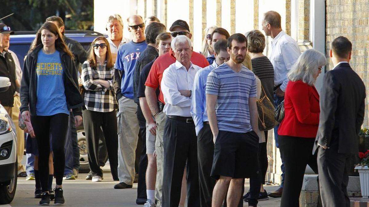 Voters line up to vote at North Hi Mount Elementary School in this file photo from 2016.