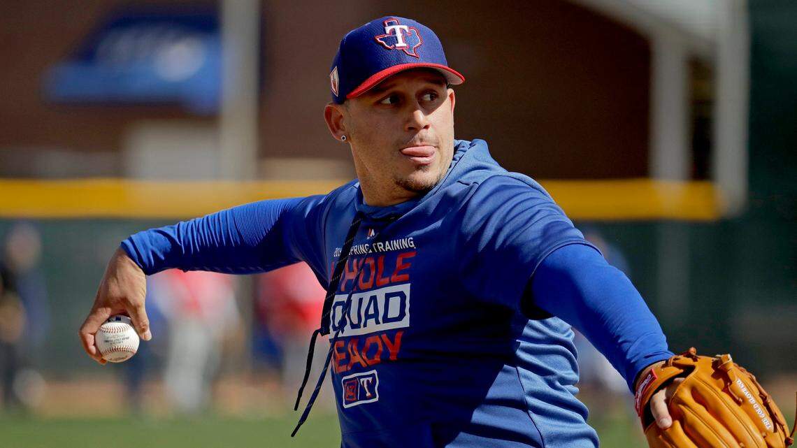 Asdrubal Cabrera made the play of the game Tuesday for the Texas Rangers in his first spring game at third base.