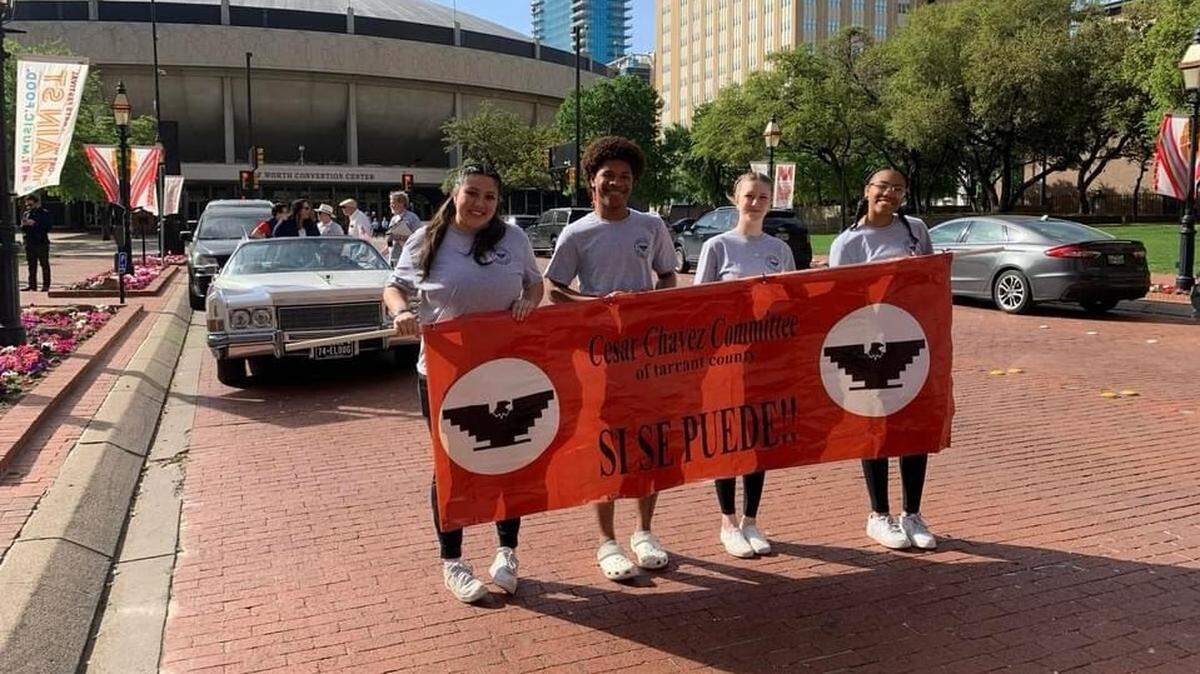 The Cesar Chavez Committee of Tarrant County held its annual solidarity walk in March 2023 to celebrate the legacy of Cesar Chavez and Dolores Huerta, who fought for decades for the civil rights of farm workers.