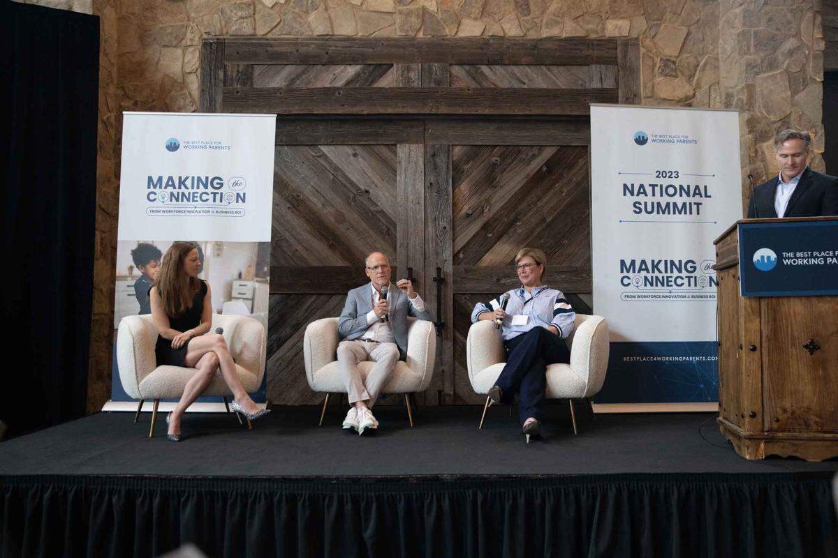 AT&T’s Julianne Galloway (second from right) was one of several business leaders to discuss the importance of family-friendly business practices at the Best Place for Working Parents National Summit.