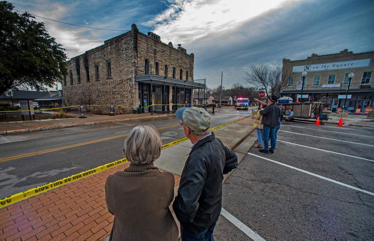 Granbury residents taking a look at the historic Nutt House Hotel after a fire early Thursday morning placed the future of the building in limbo.