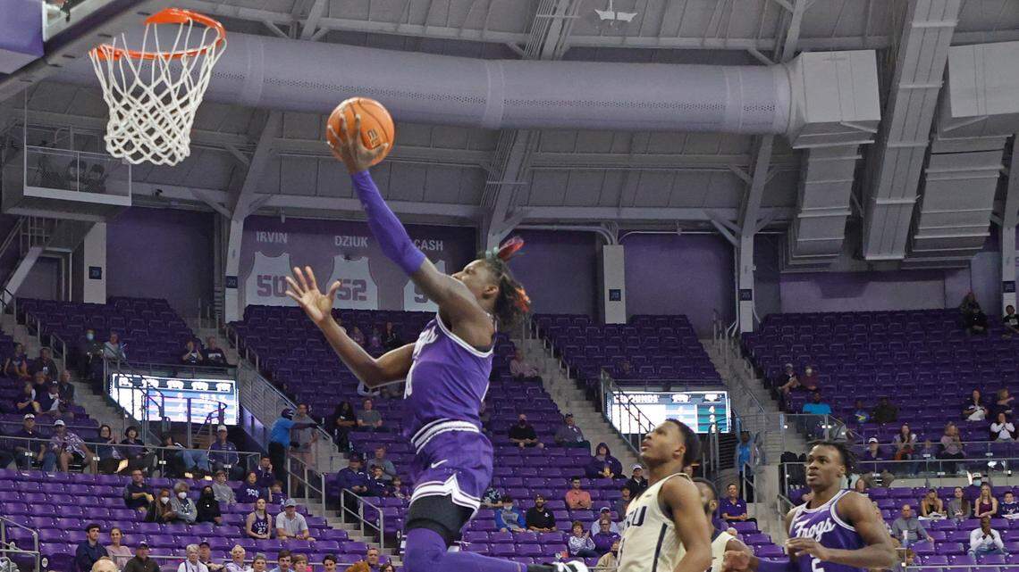 TCU guard Damion Baugh and the Frogs return home for a game against Oklahoma on Saturday afternoon.