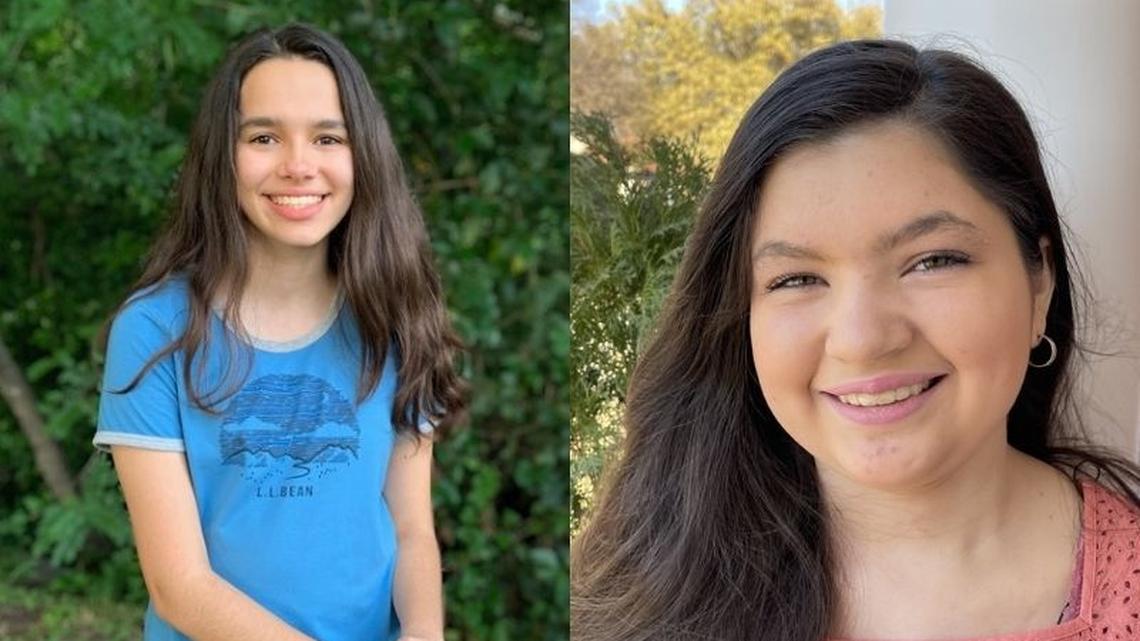 Fort Worth students Priya Stamper, left, and Pilar Olivas, right, earned high honors in the global 2020 Teens Dream Changemaker Challenge. Olivas also earned one of four spots in the Smithsonian’s teen environmental filmmaking internship program.