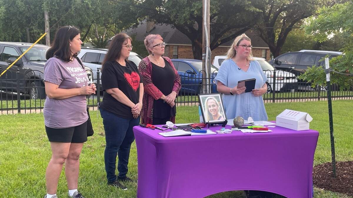 Residents from several cities in North Texas gathered at a candlelight vigil Thursday at Kimmel Park in Midlothian for Terri “Missy” Bevers, who was killed on April 18, 2016, at a church where she was preparing a bootcamp fitness class. The murder remains unsolved.