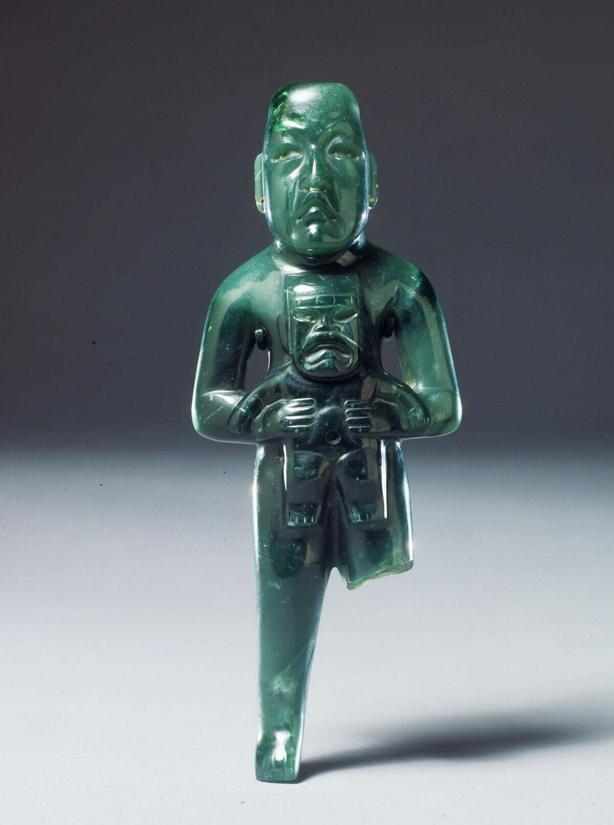 The Kimbell Art Museum has acquired “Standing Figure Holding a Were-Jaguar Baby,” an Olmec statue from 900–300 B.C.