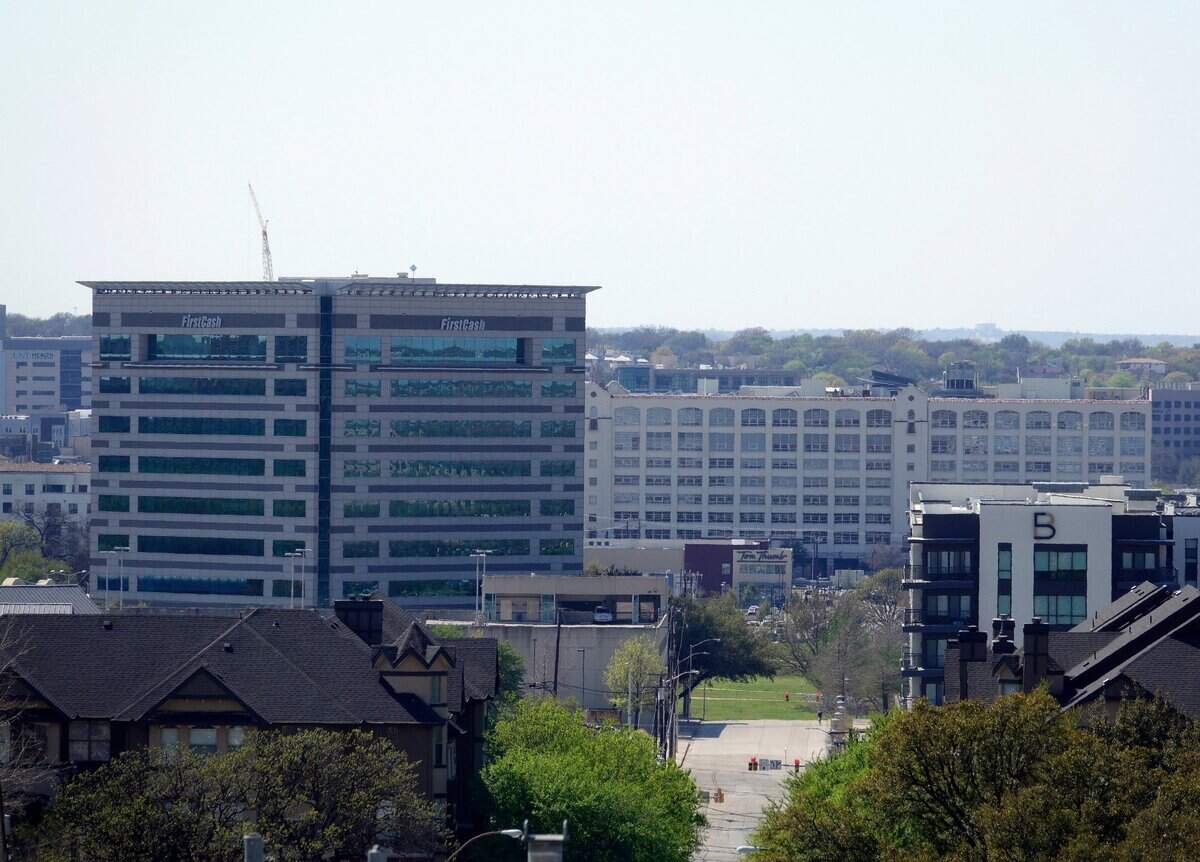 The FirstCash headquarters along West Seventh Street in Fort Worth, shown in March 2019.