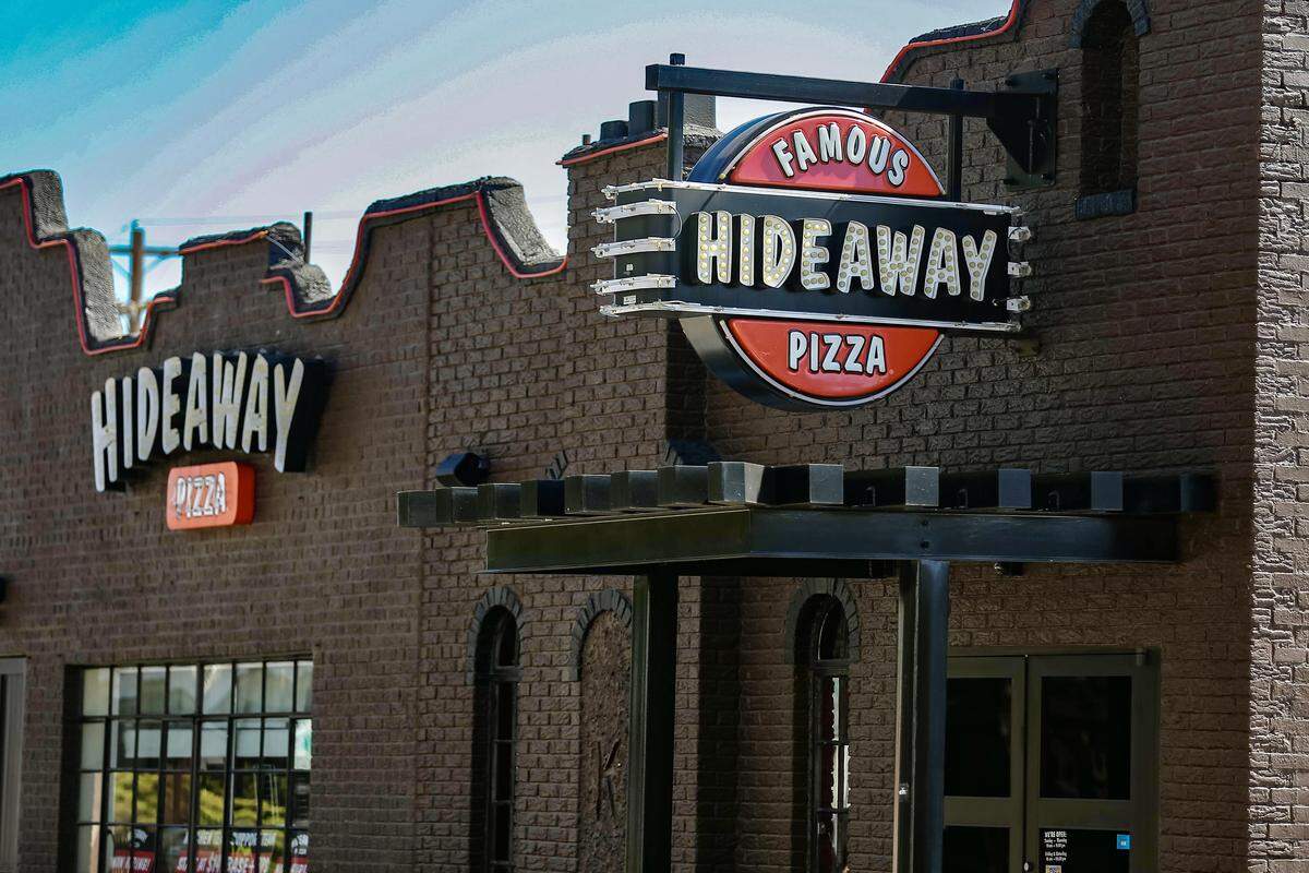 A location of Hideaway Pizza in Norman, Oklahoma, seen July 18, 2022.