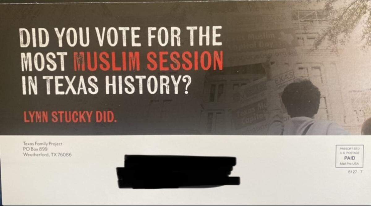Anti-Muslim mailers have been going out in North Texas House races. 