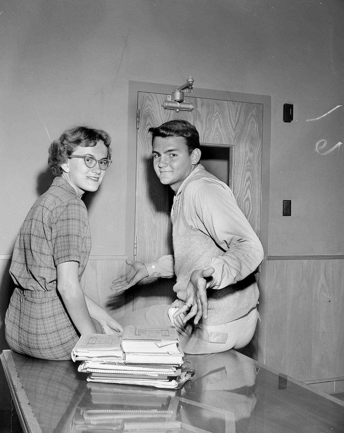 Oct. 6, 1958: Jeanne Gilliland, daughter of Dr. and Mrs. L. N. Gilliland Jr. of 3913 Westcliff Road, and Jim Murchison, son of Dr. and Mrs. S. J. R. Murchison of 3205 Stadium Road, are two of Fort Worth’s semifinalists in the Merit Scholarship program. Both are students at Paschal High School.