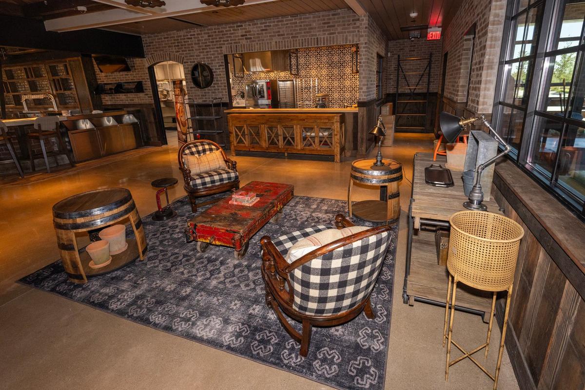 The dining room from the new Whiskey Cake restaurant in Alliance.