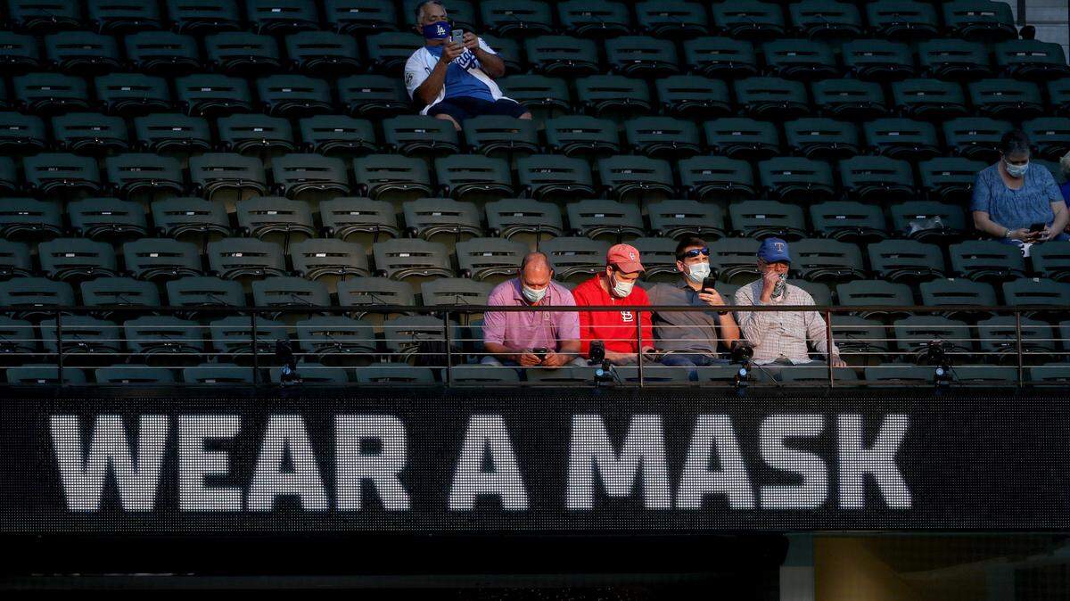 Empty or near-empty stadiums and sports arenas became a common sight in 2020 as COVID-19 forced the cancellation of contests around the world. Even those that weren’t canceled looked very different, like this image of Globe Life Field before Game 1 of the World Series between the Los Angeles Dodgers and the Tampa Bay Rays.