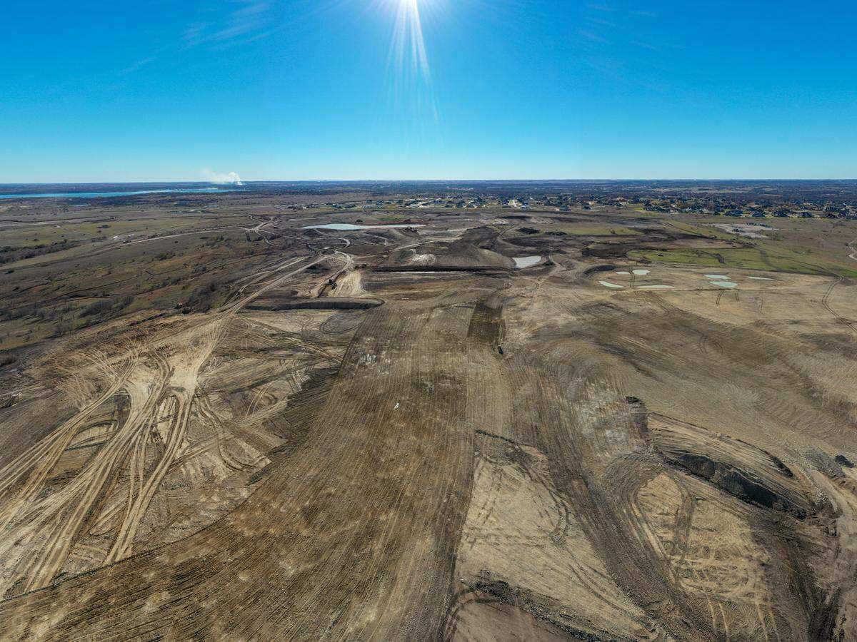 An overhead shot of Maverick Golf and Ranch Club under construction.