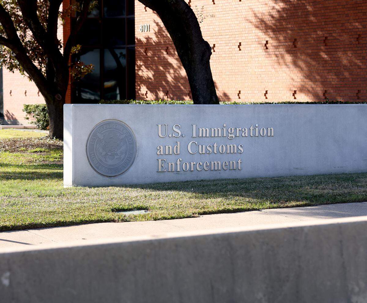 The U.S. Immigration and Customs Enforcement (ICE) field office in Dallas on Friday, Jan. 16, 2026. 
