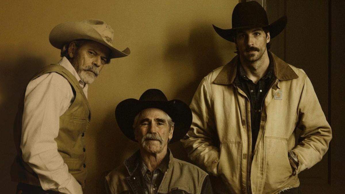 Actors C. Thomas Howel, Forrie J. Smith. and Jake Allyn in the film, “Ride”.