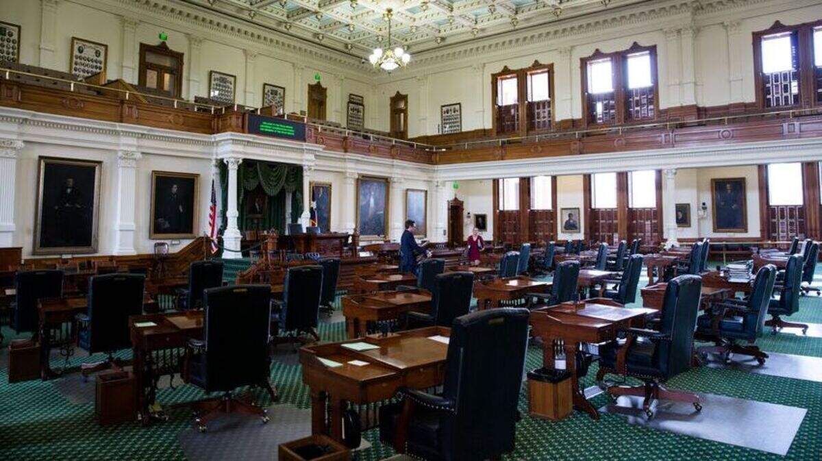 The Senate chamber at the Texas Capitol on Aug. 16, 2017, the morning after the end of the special session.