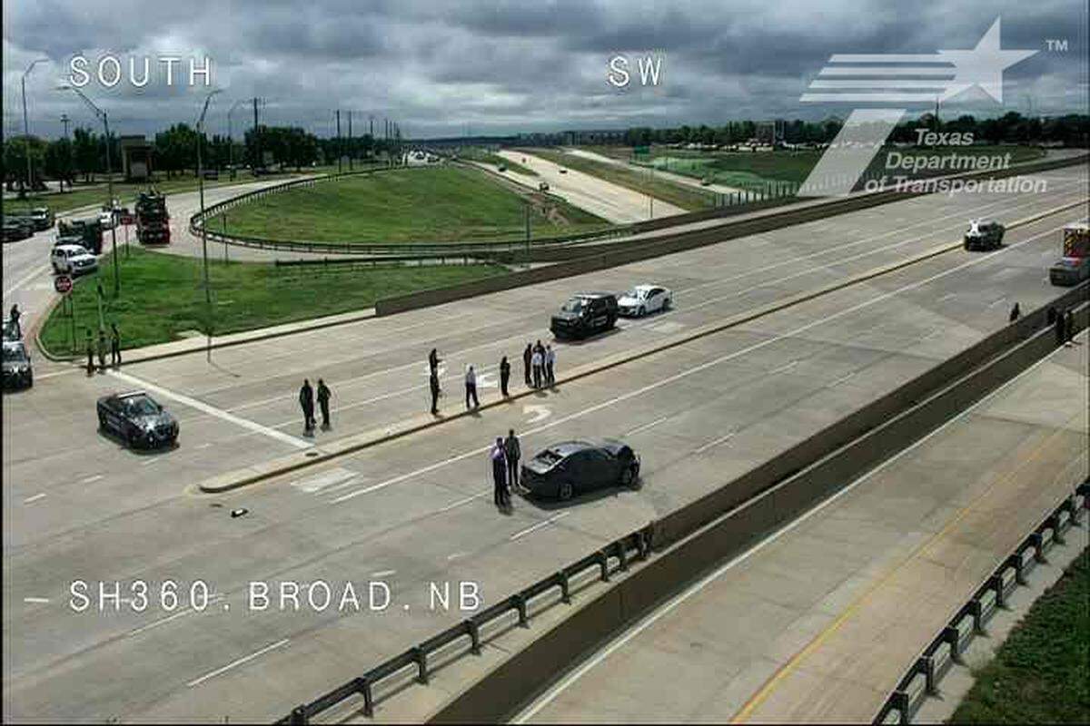 A high-speed police chase ended near Texas 360 in Mansfield after shots were fired Monday afternoon. The suspect fatally shot himself, police said. No officers were injured.