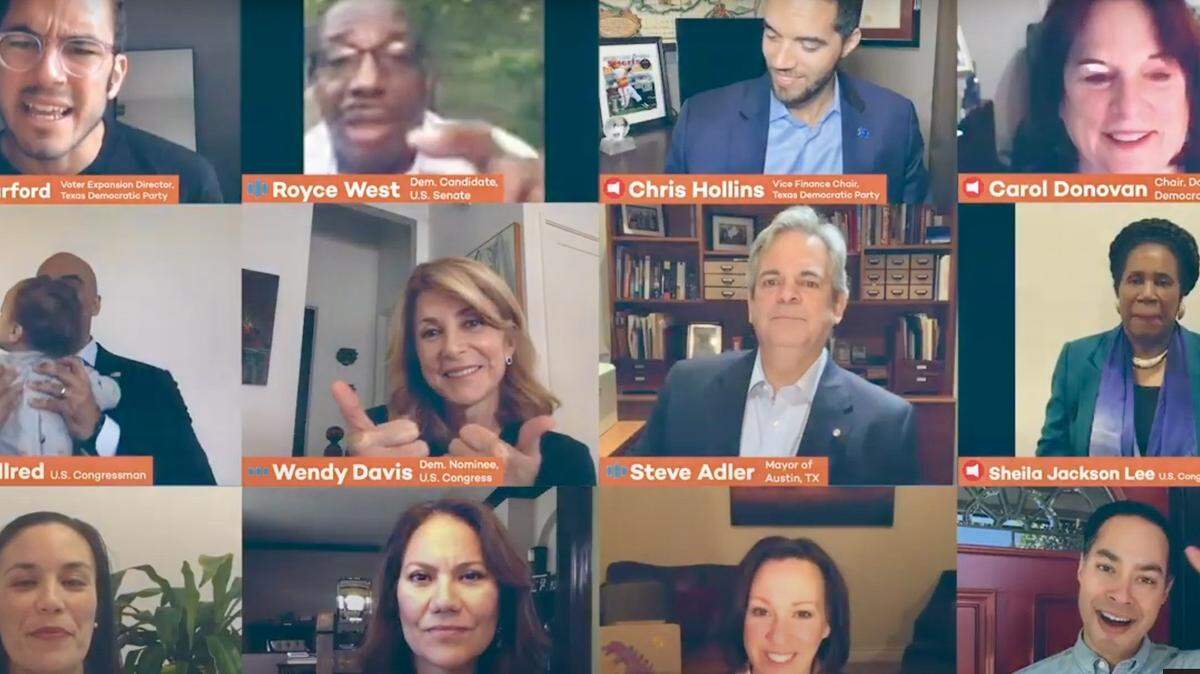 Texas Democrats’ state convention is online this year, promoted with a Zoom video.