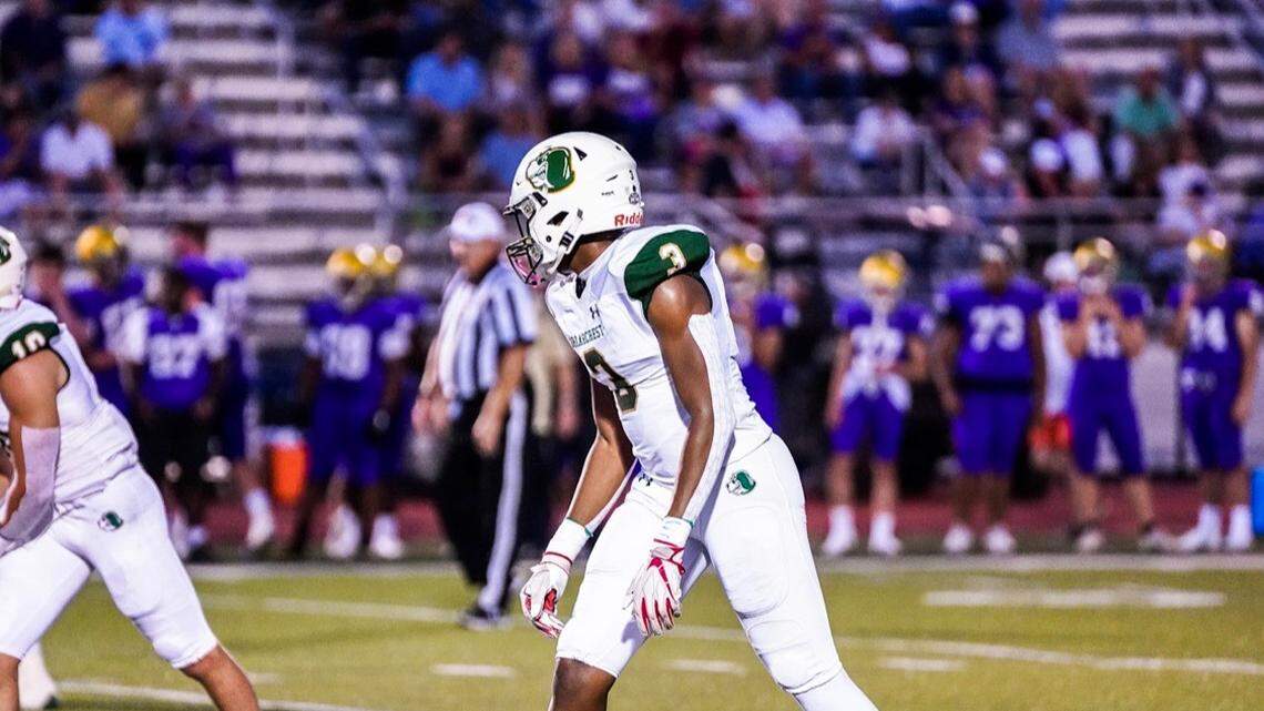 Memphis athlete Max Carroll lines up as receiver for Briarcrest Christian School. Carroll was the first to sign with TCU on Early Signing Day.