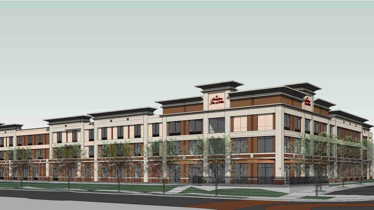This is a rendering of the Keller Town Center Hampton Inn & Suites by Hilton that will be built at the corner of Beark Creek Parkway and Rufe Snow Drive.