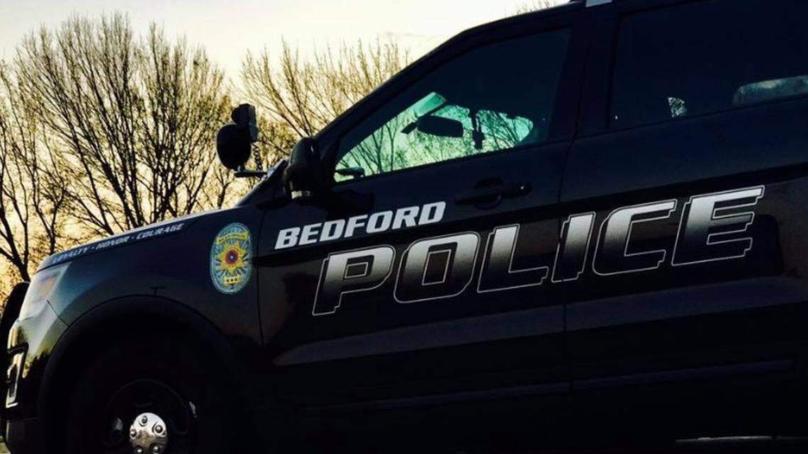 A man who was stabbed multiple times walked into a Bedford pharmacy seeking help Tuesday night, police said.