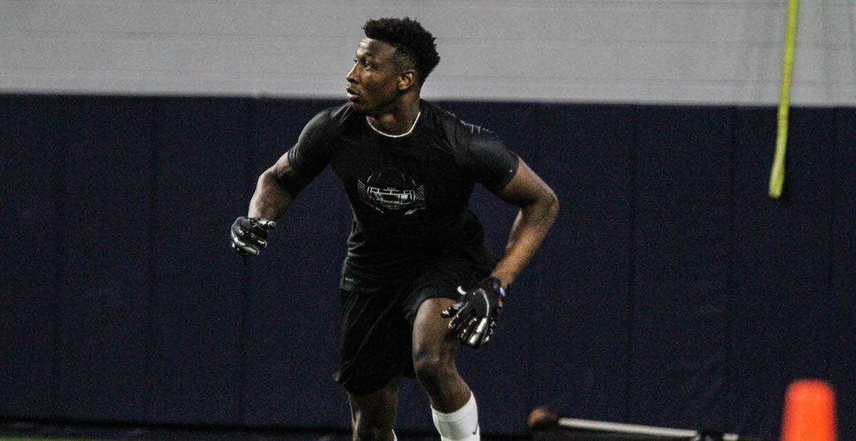 Flower Mound Marcus 4-star OLB Marcel Brooks, who’s committed to LSU, competes at The Opening at The Star in early July.