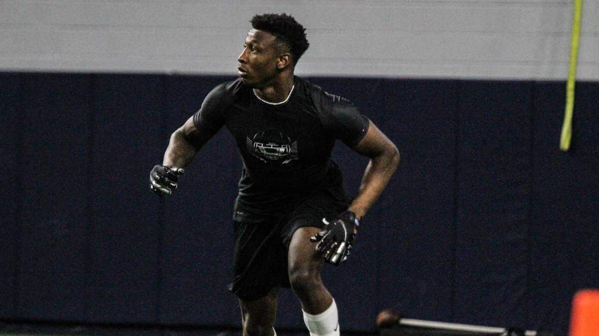 Flower Mound Marcus 4-star OLB Marcel Brooks, who’s committed to LSU, competes at The Opening at The Star in early July.