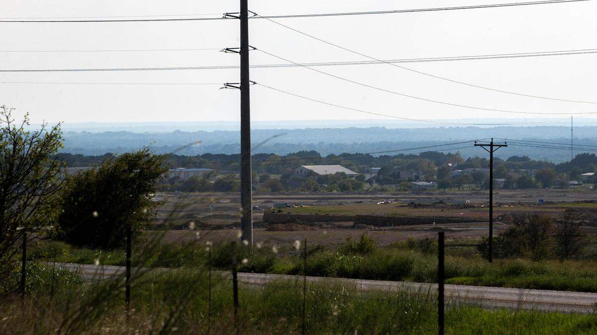 Land is cleared for a new housing development in Rhome, Texas, on Thursday, Sept. 8, 2022.