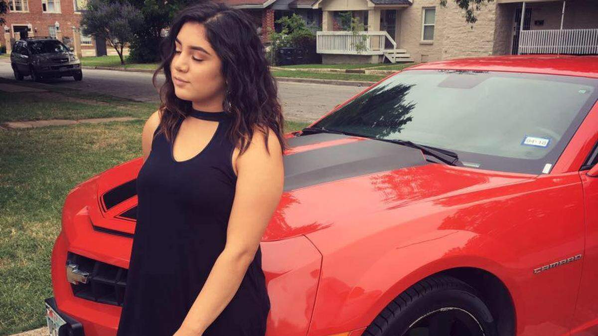 Mercedez Plata, 20, told police a neighbor attacked her with a golf club in a racially charged incident on Friday.