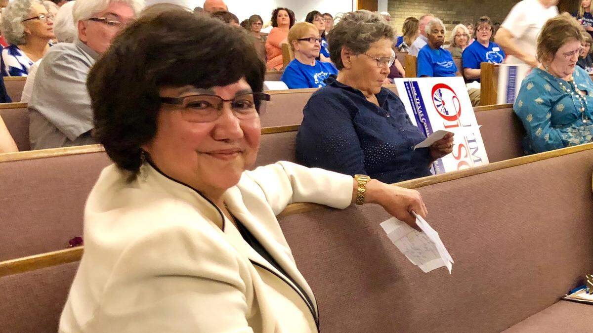 Democratic gubernatorial candidate Lupe Valdez of Dallas before speaking to the Tarrant County Democratic Women’s Club on Saturday, May 12, 2018.