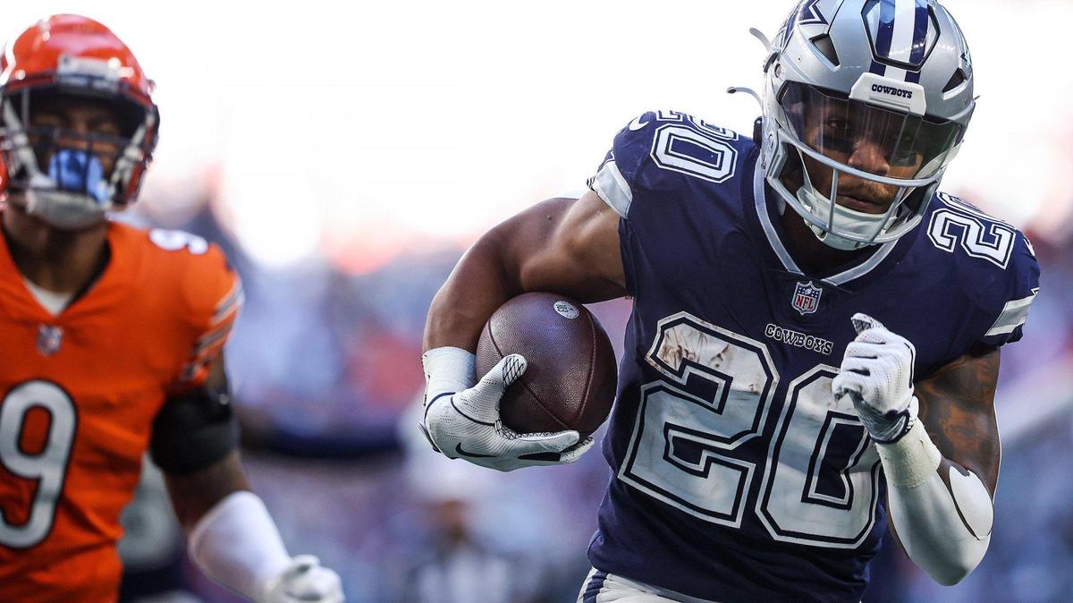 Dallas Cowboys running back Tony Pollard scored three touchdowns in the win against the Chicago Bears on Oct. 30, and averages 6.2 yards per carry this season.