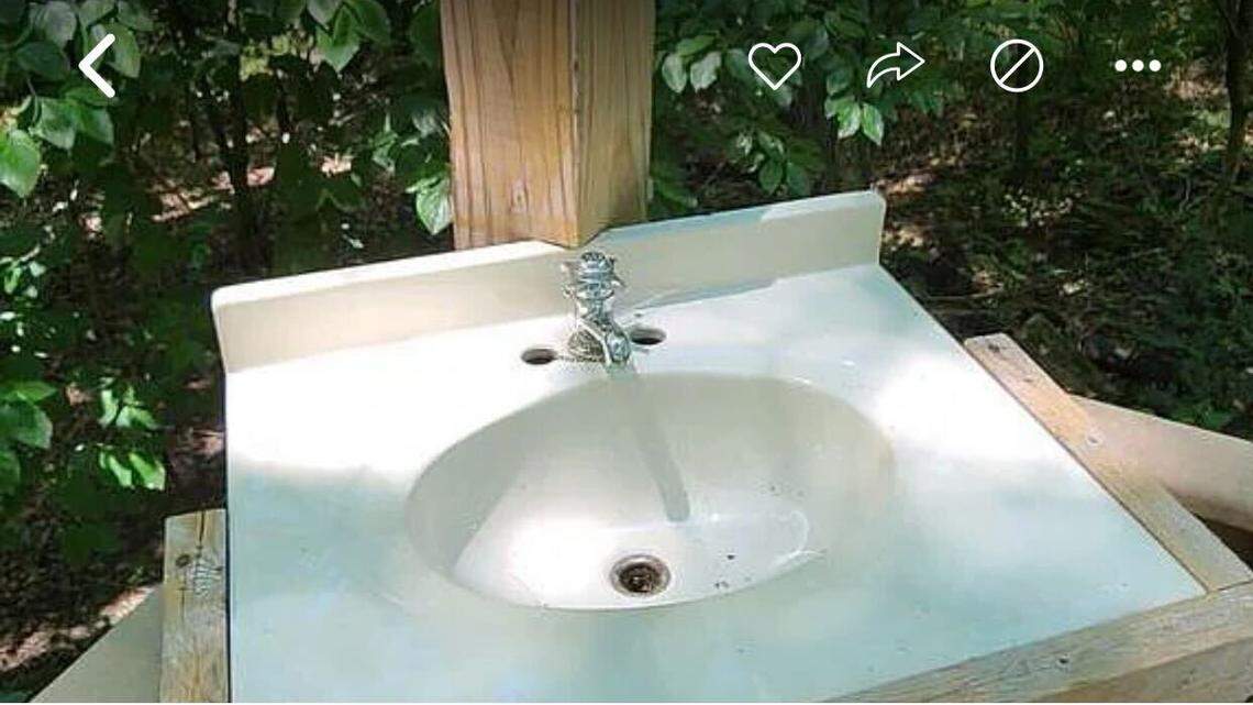 Good news is there appears to be a sink AND toilet.