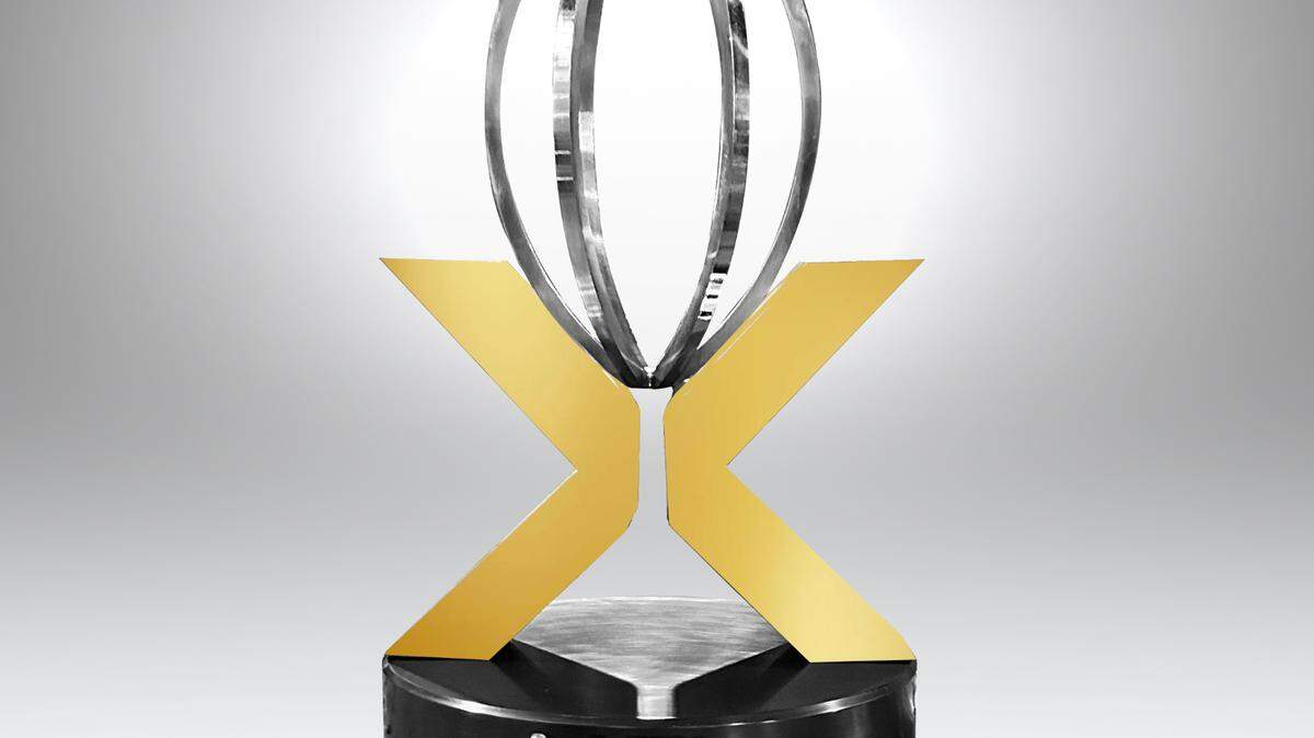 The XFL Championship Trophy which will be presented to the winner of the title game