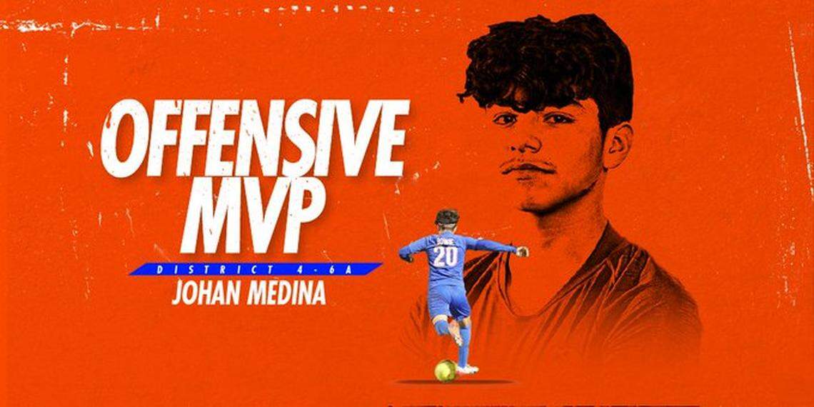 Arlington Bowie freshman Johan Medina is newcomer of the year after scoring 22 goals.